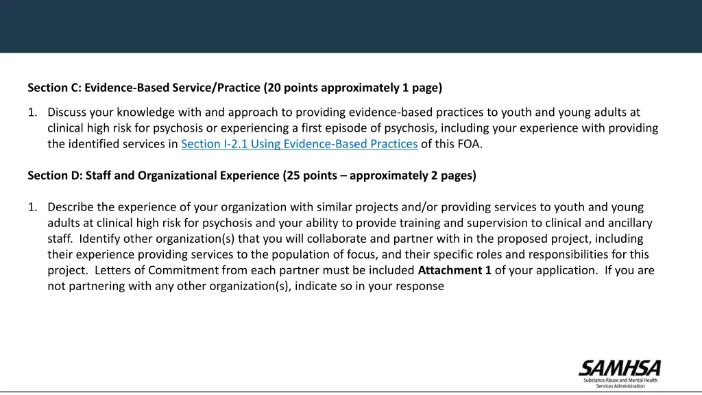 section c evidence based service practice