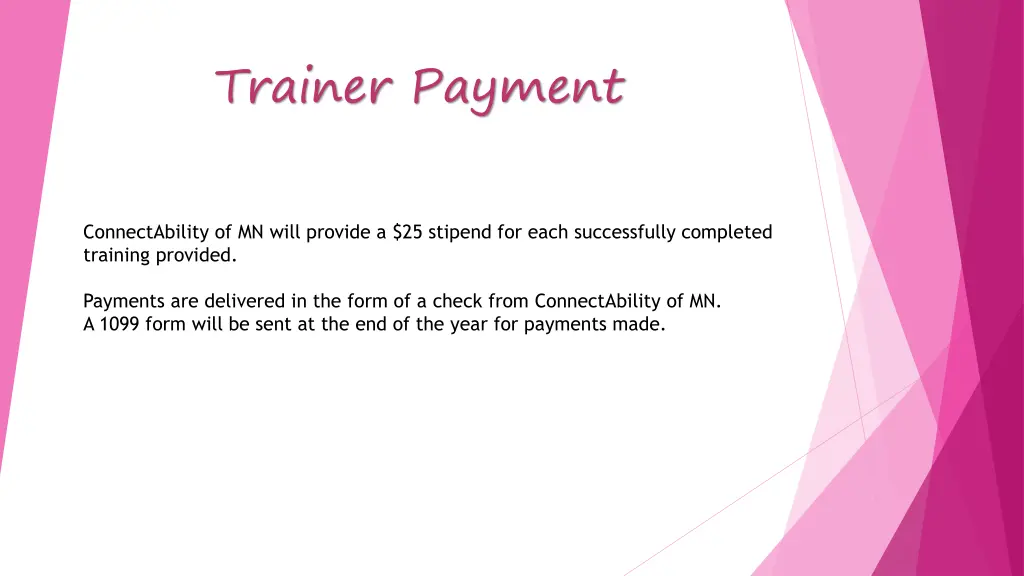 trainer payment