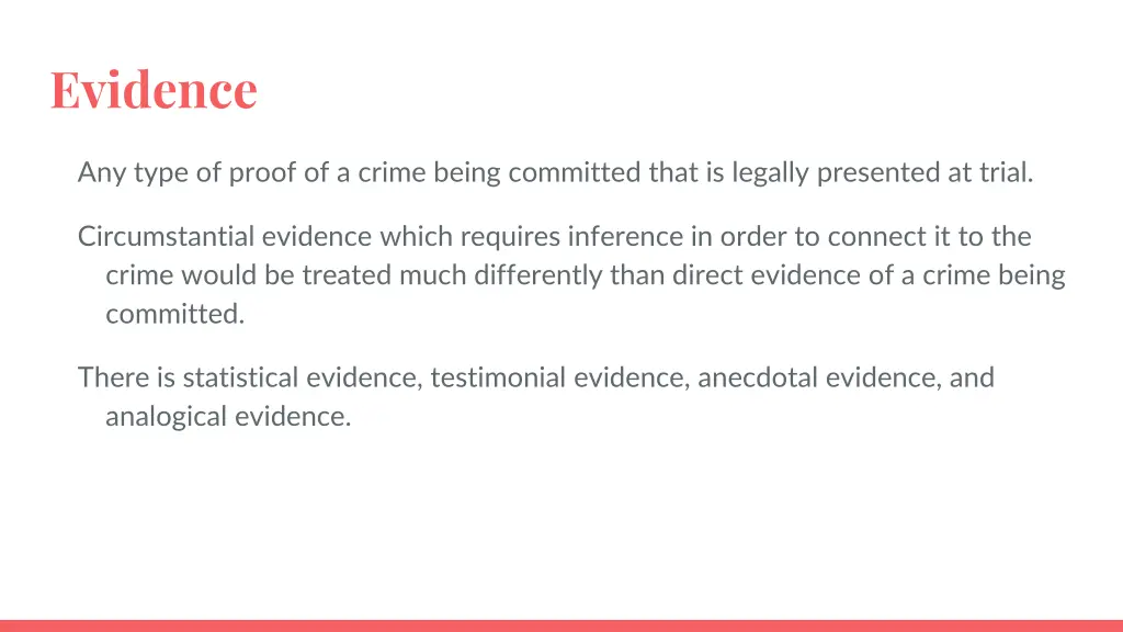 evidence