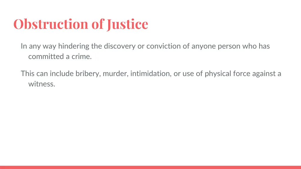 obstruction of justice