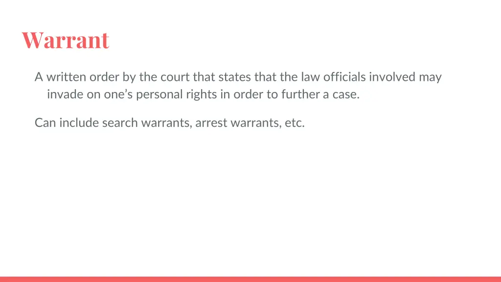 warrant