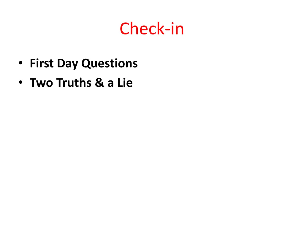 check in