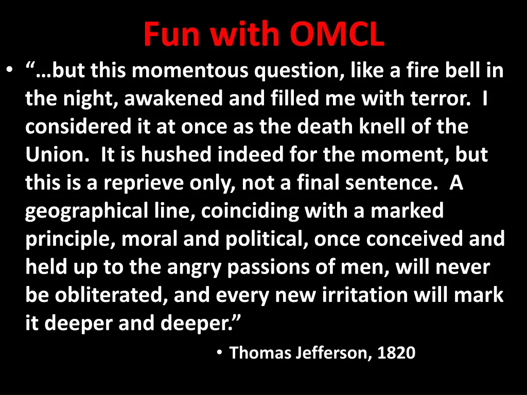 fun with omcl
