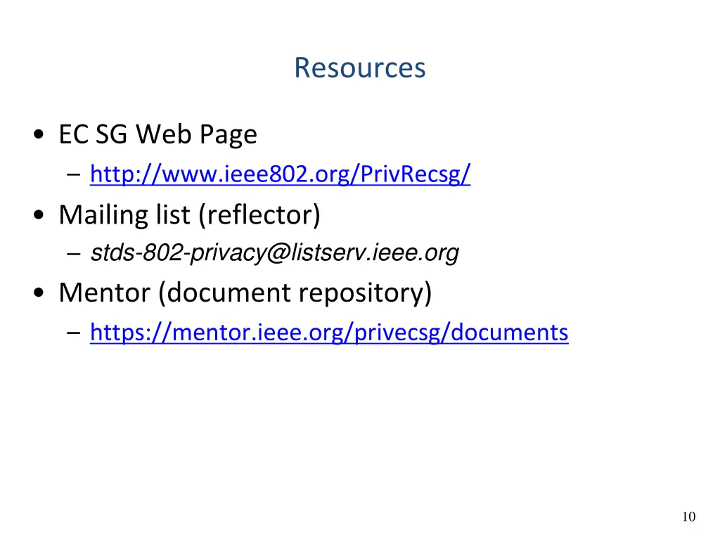 resources
