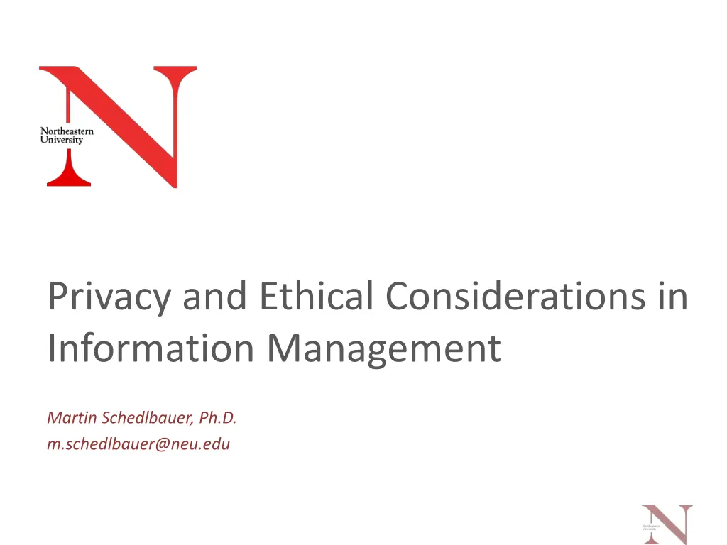 privacy and ethical considerations in information