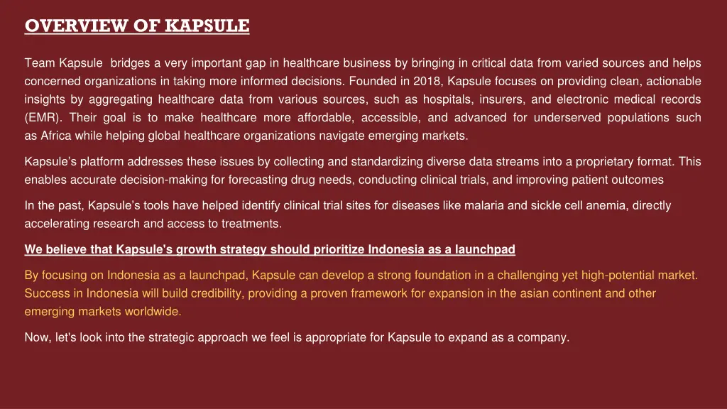 overview of kapsule