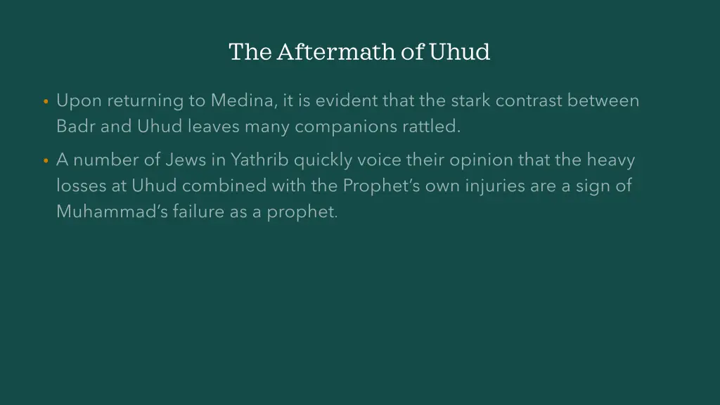 the aftermath of uhud 10