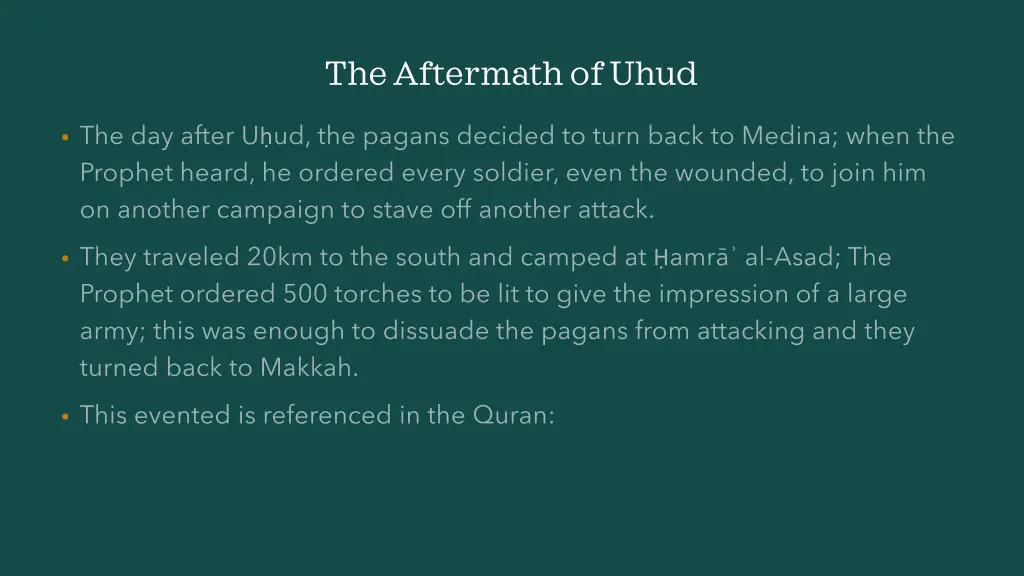 the aftermath of uhud 14