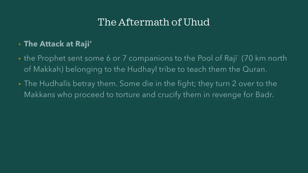 the aftermath of uhud 22