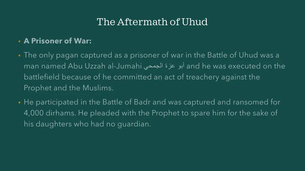 the aftermath of uhud 3
