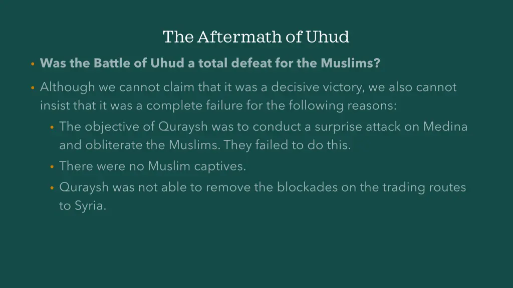 the aftermath of uhud 8