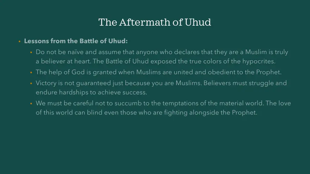 the aftermath of uhud 9