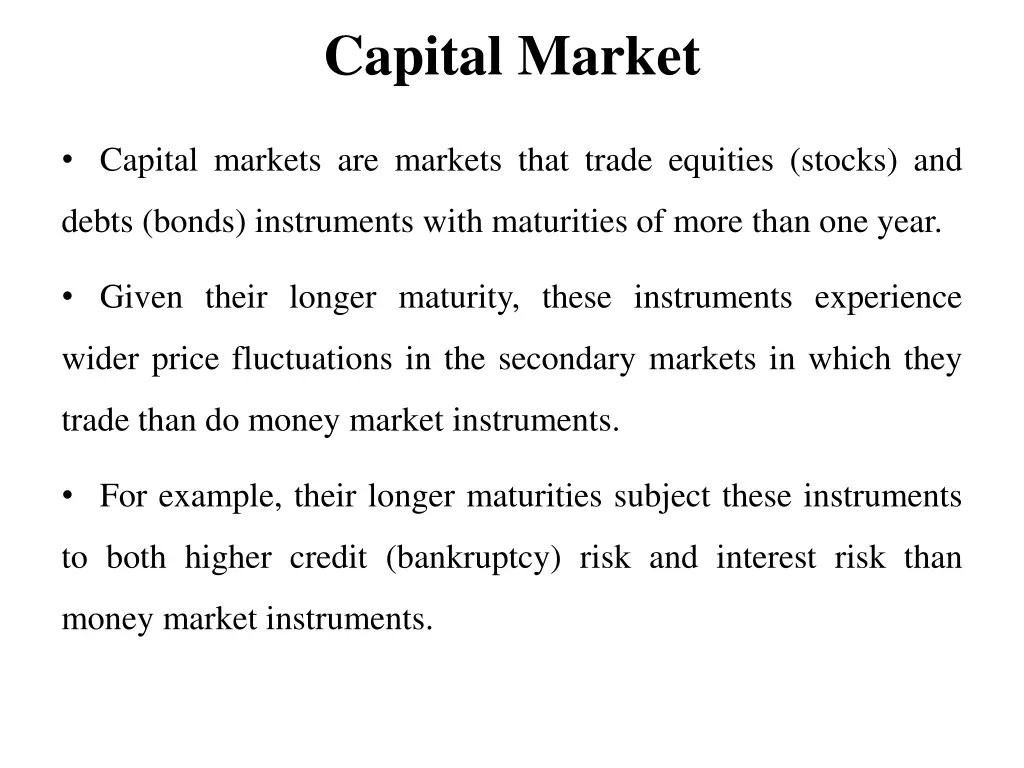 capital market