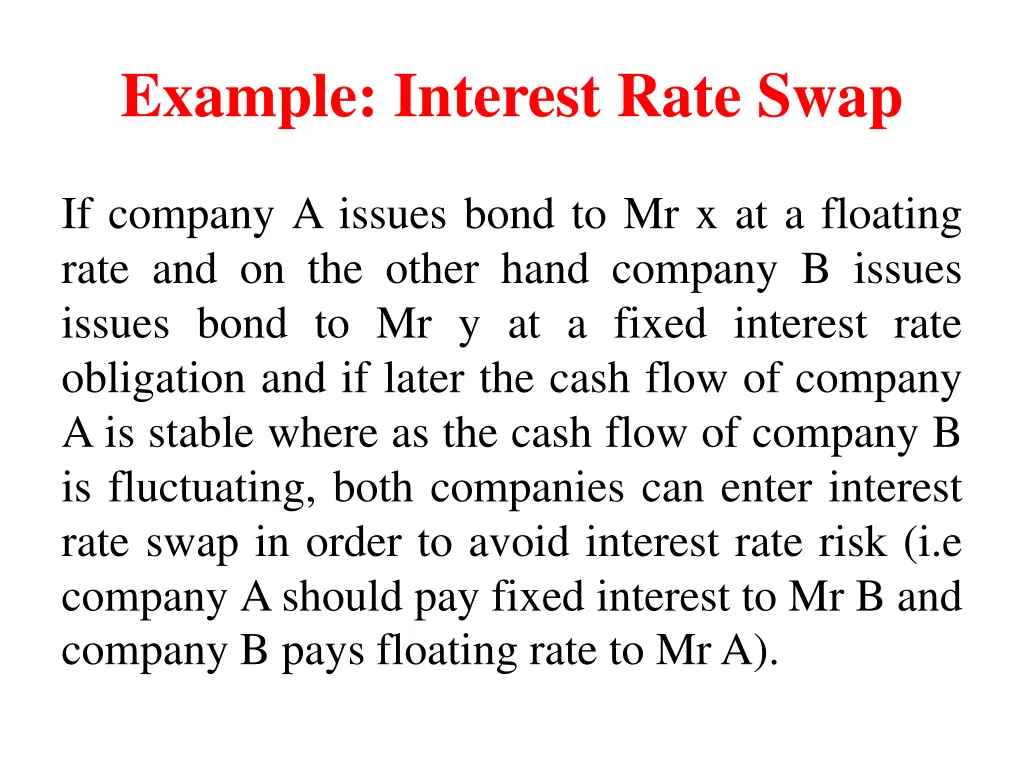 example interest rate swap