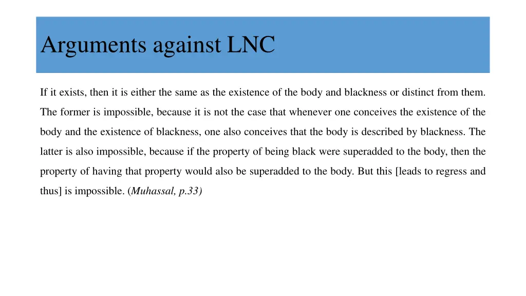 arguments against lnc 12