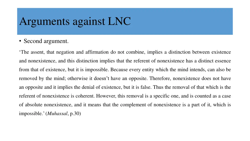 arguments against lnc 2