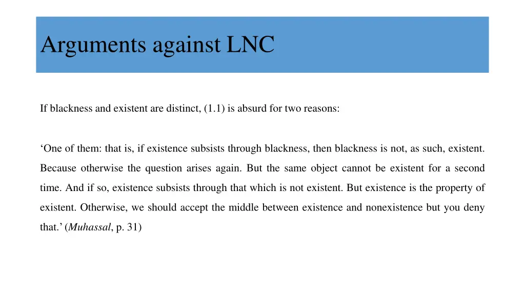 arguments against lnc 7