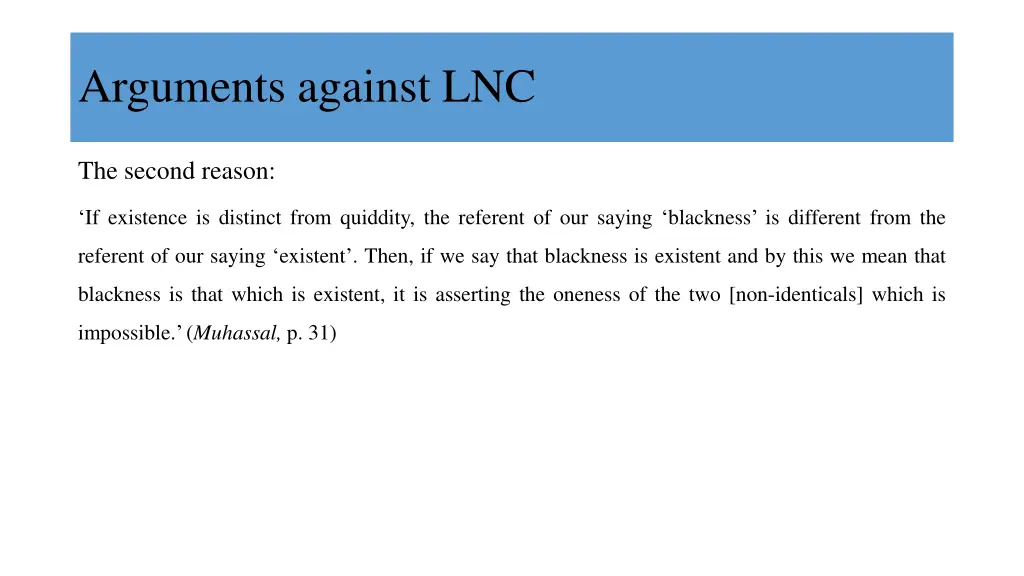 arguments against lnc 9