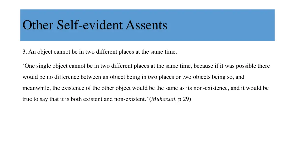 other self evident assents 5