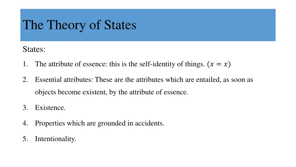 the theory of states 1
