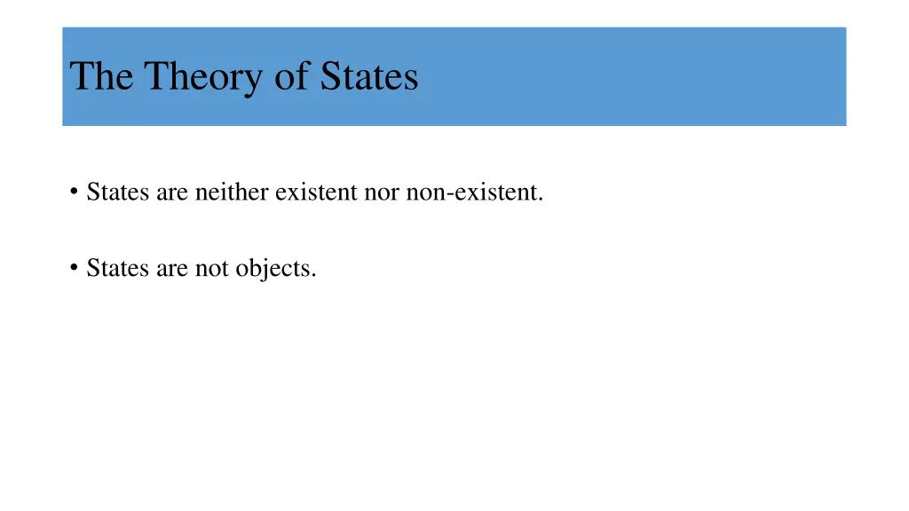 the theory of states 2