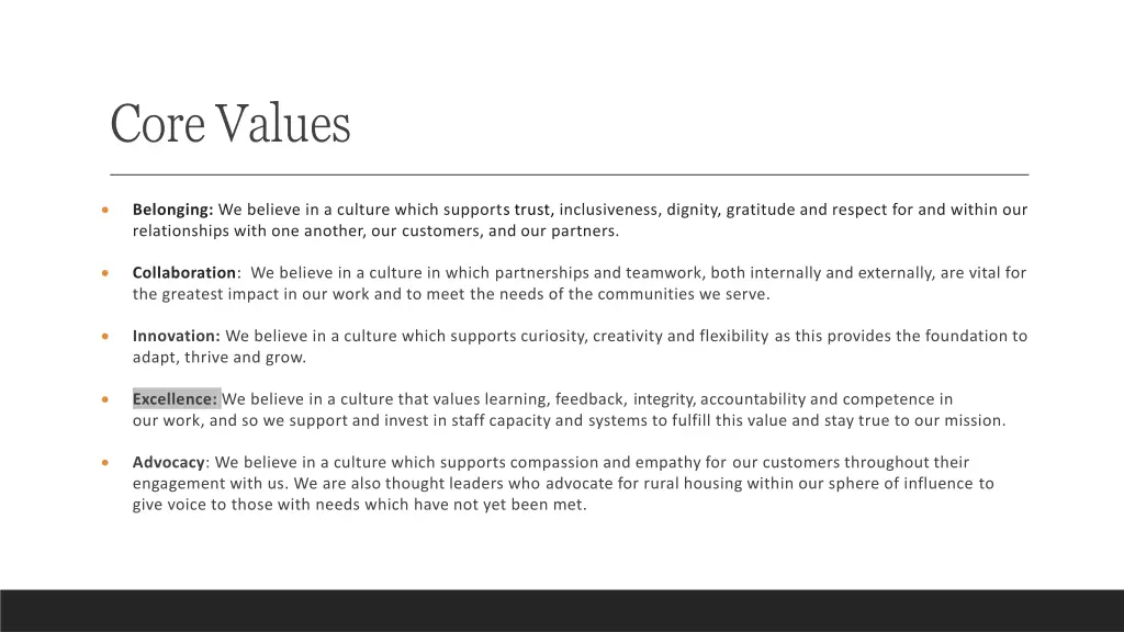 core values