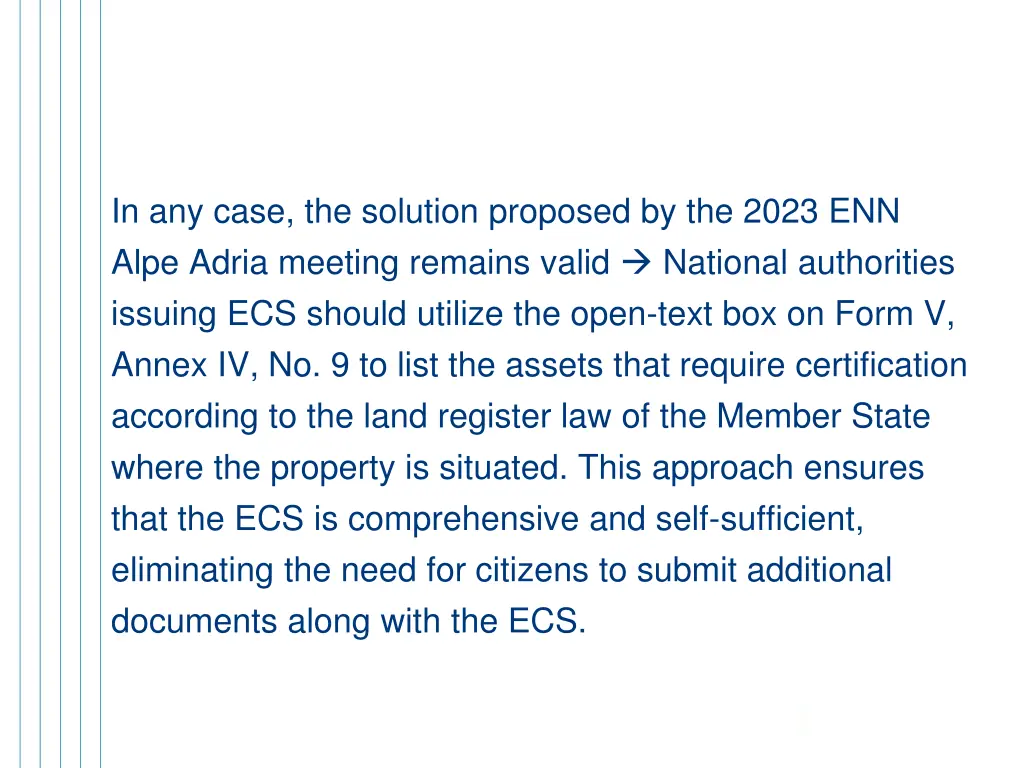in any case the solution proposed by the 2023
