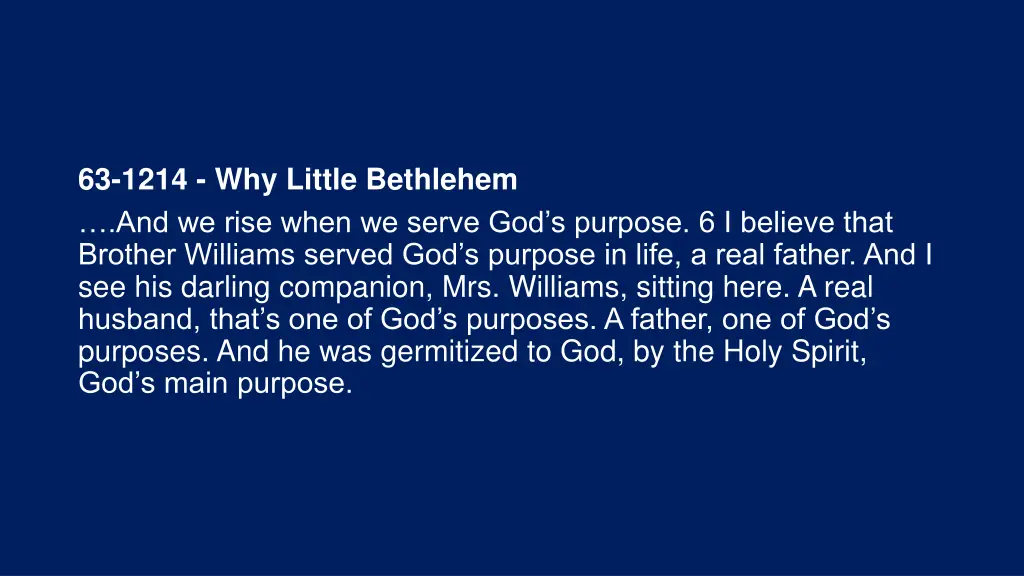 63 1214 why little bethlehem and we rise when