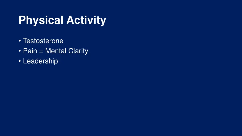 physical activity