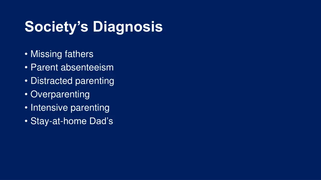 society s diagnosis