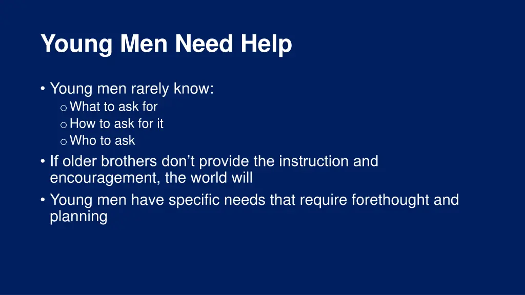 young men need help