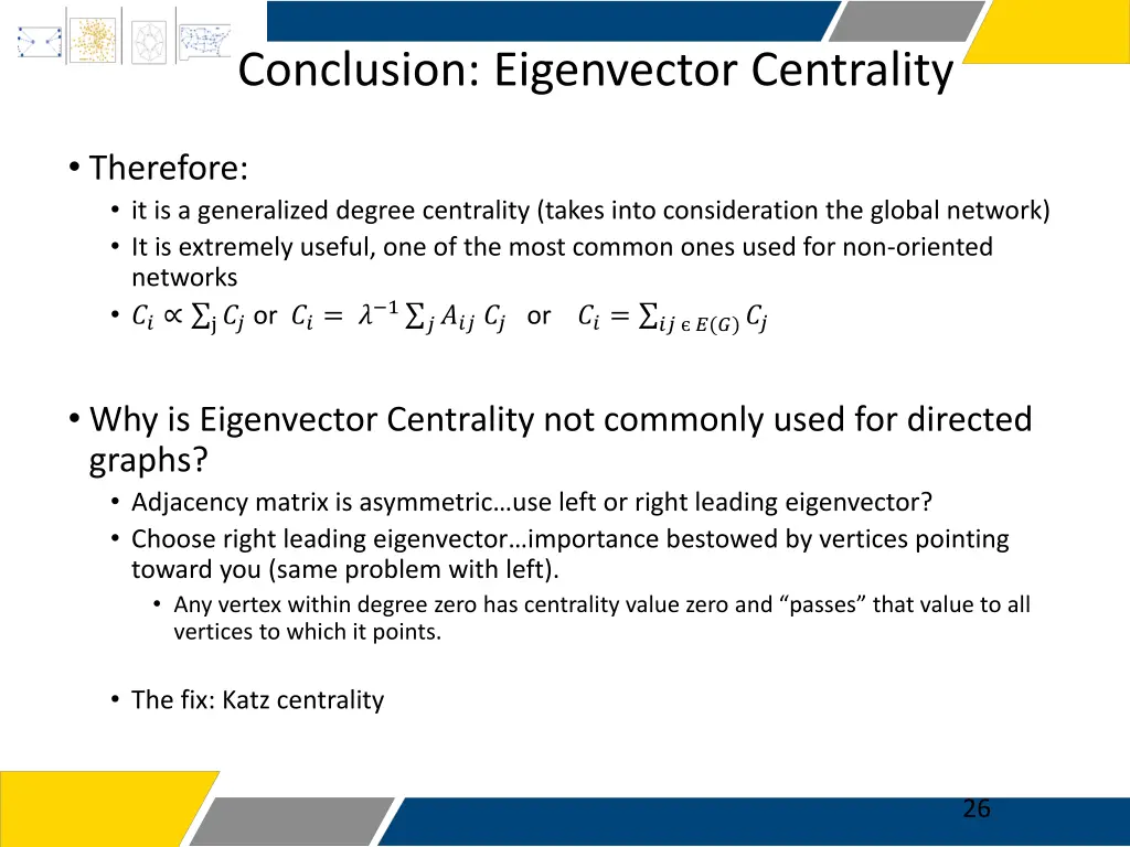 conclusion eigenvector centrality