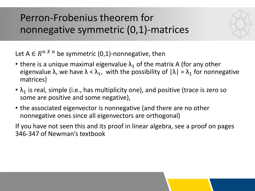perron frobenius theorem for nonnegative
