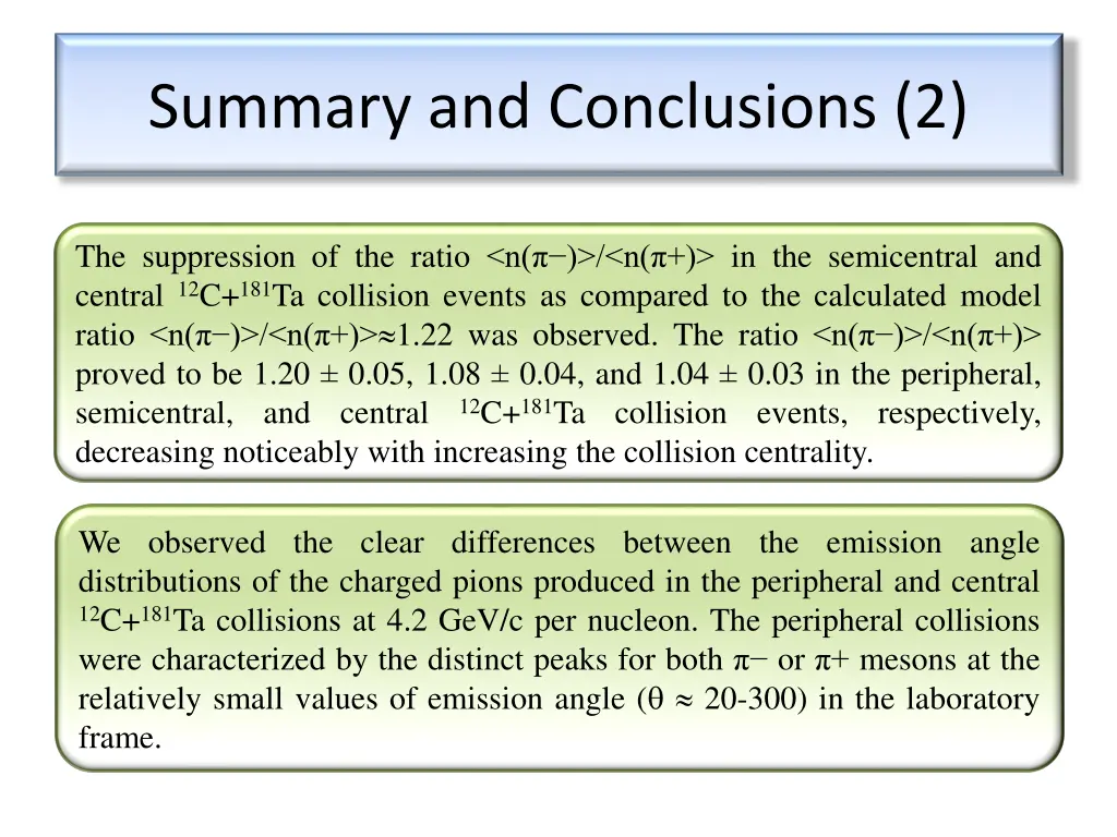 summary and conclusions 2