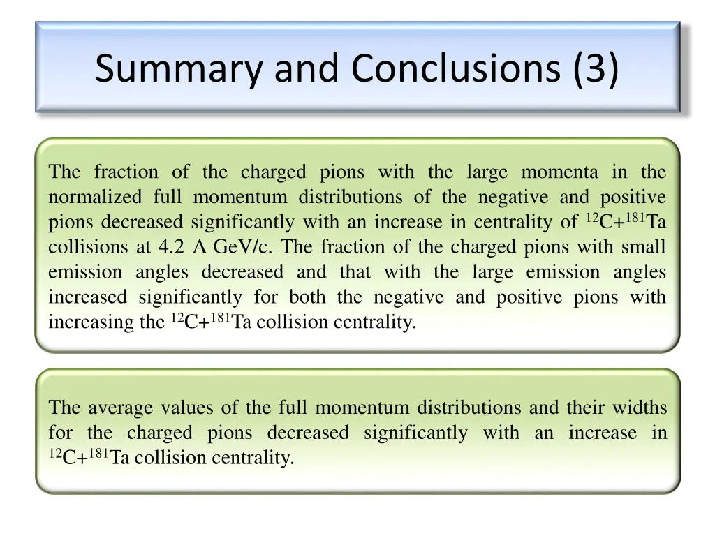 summary and conclusions 3