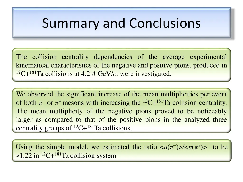 summary and conclusions