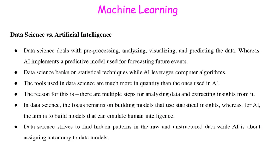 machine learning 11