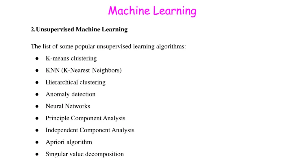 machine learning 25