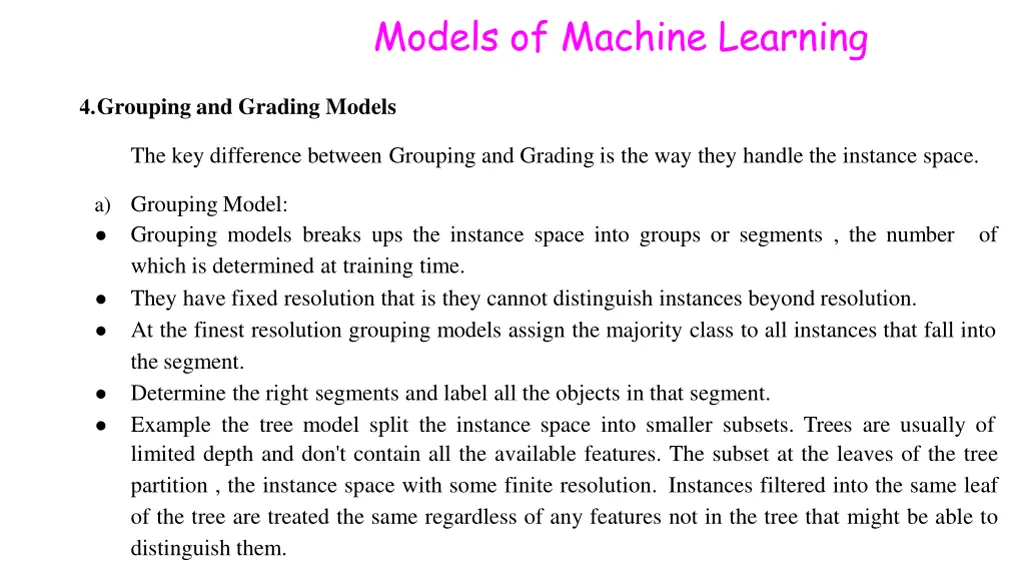 models of machine learning 13