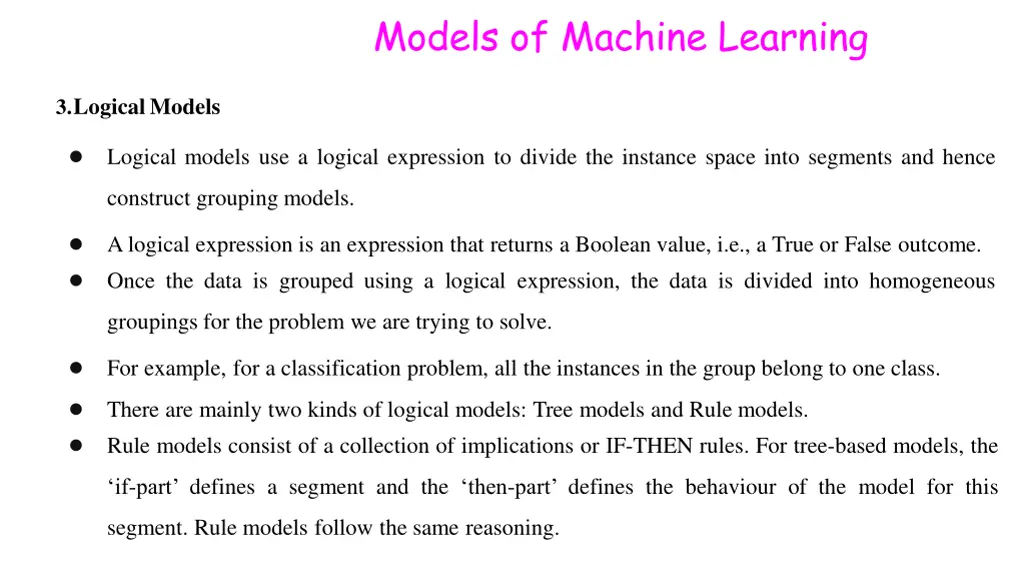 models of machine learning 9