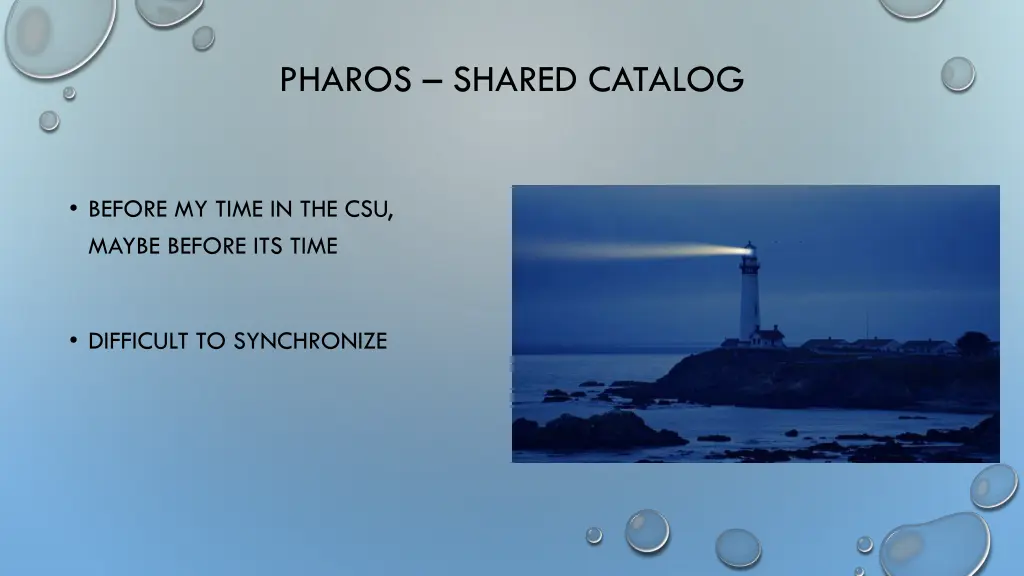 pharos shared catalog