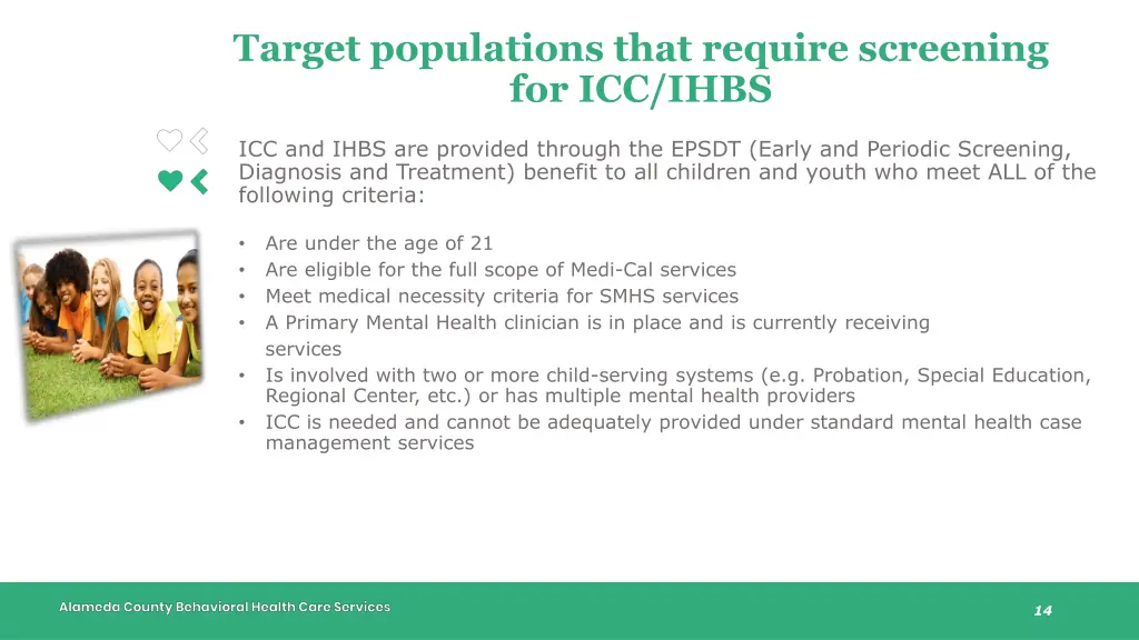 target populations that require screening