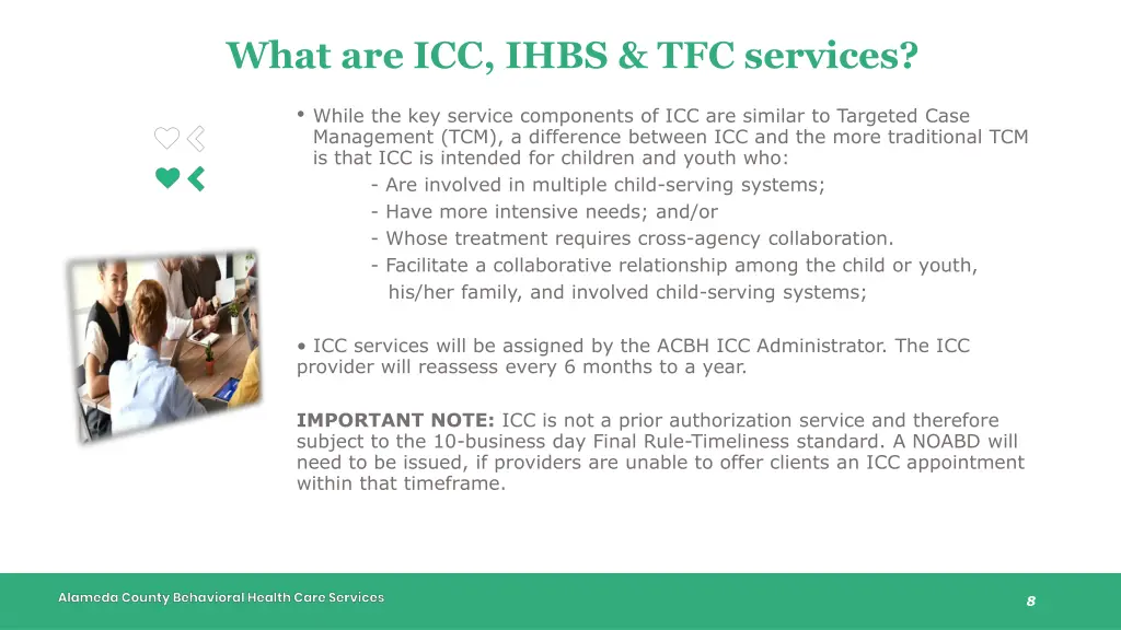what are icc ihbs tfc services 1