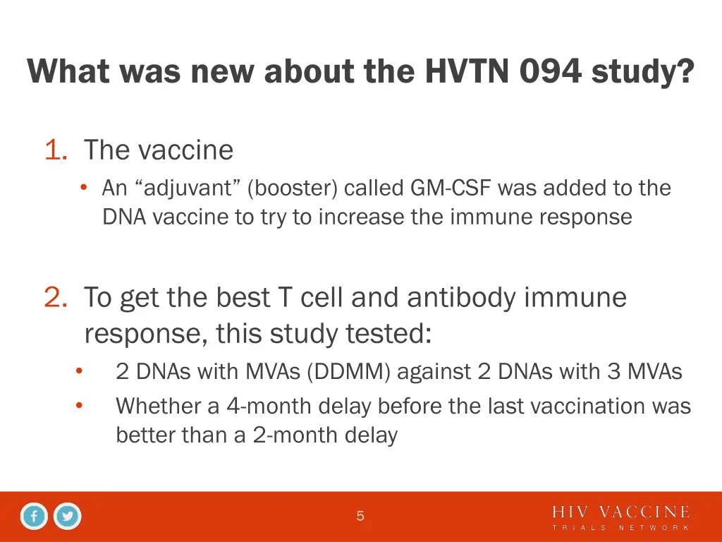 what was new about the hvtn 094 study