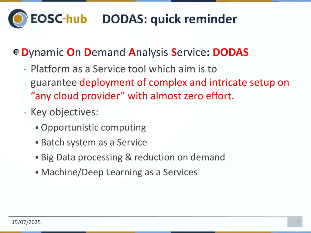 dodas quick reminder