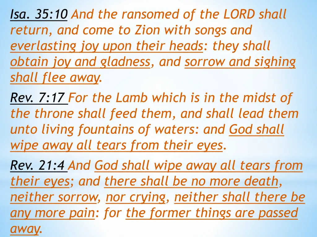 isa 35 10 and the ransomed of the lord shall