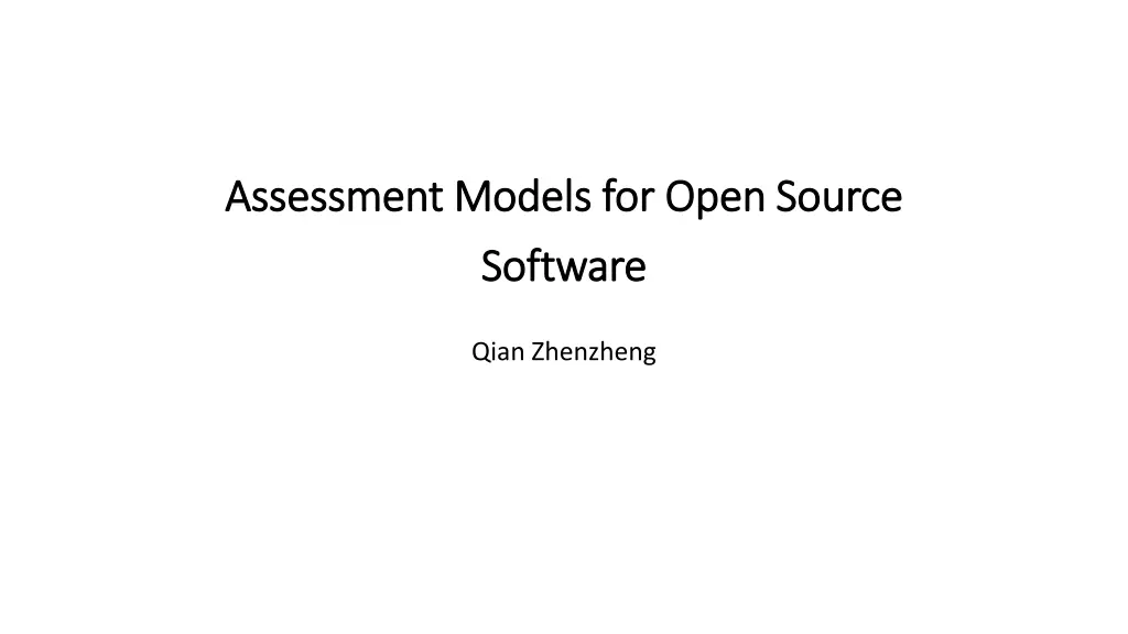 assessment assessment models