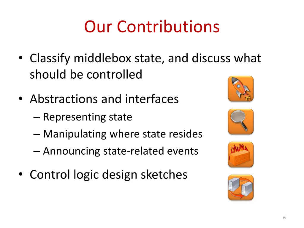 our contributions
