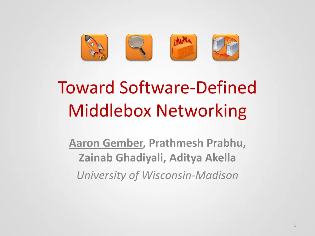 toward software defined middlebox networking