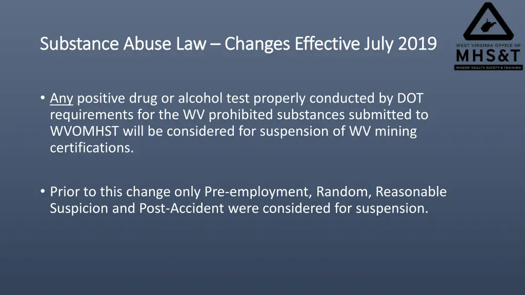 substance abuse law substance abuse law changes